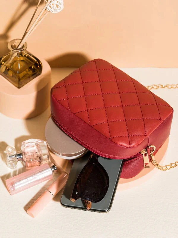 MAROON LUXE CROSS BODY BAG