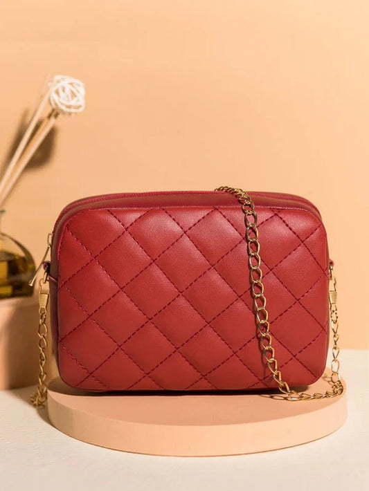 MAROON LUXE CROSS BODY BAG