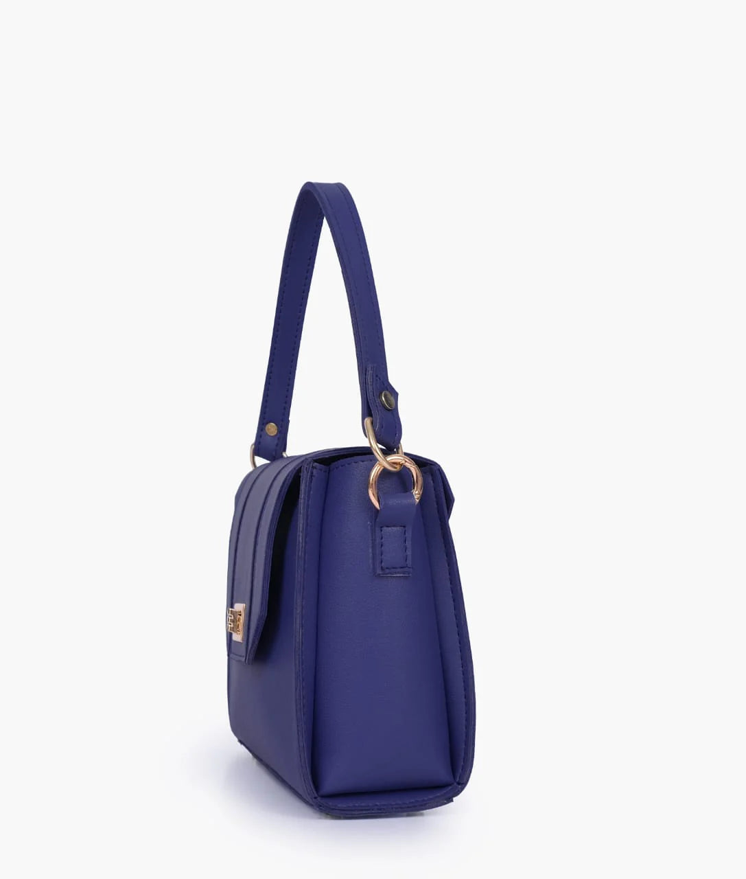 Blue Compact Top Handle Cross Body Bags